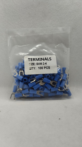 Terminal Horquilla   (azul   4mm   5/32)  