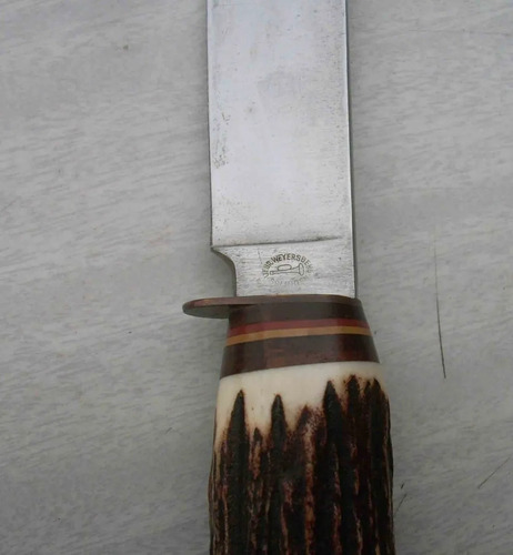 Cuchillo Corneta Gebr Weyersberg Solingen Bowie Hoja 15,4 Cm (Usado)