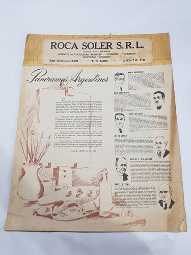 Imagen 1 de 10 de Antiguo Almanaque Agar Cross 1954 Roca Soler Mag 58617