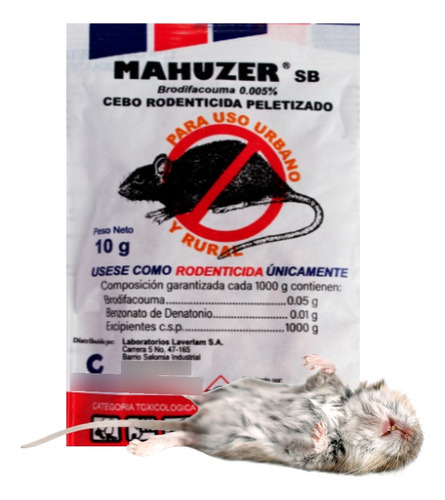 Rodenticida Mahuzer Para Raton - Unidad a $408