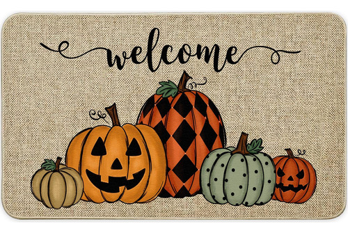 Tapete De Halloween Decorativo De Bienvenida Con Diseno De C