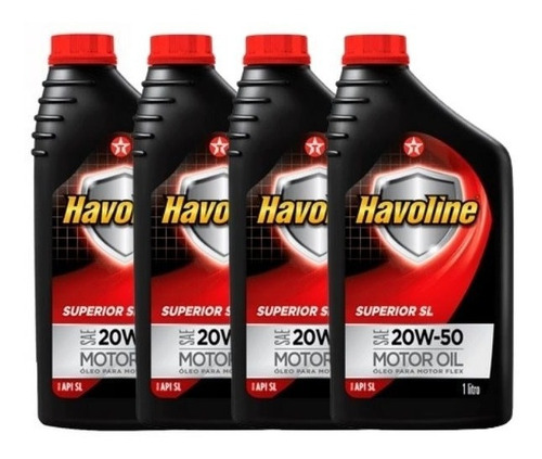 Kit 4 Litros Óleo Havoline 20w50 Mineral