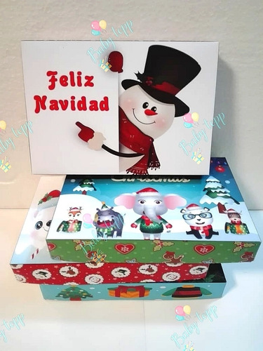 Kit Imprimible De Cajas Para Alfajores Navidad