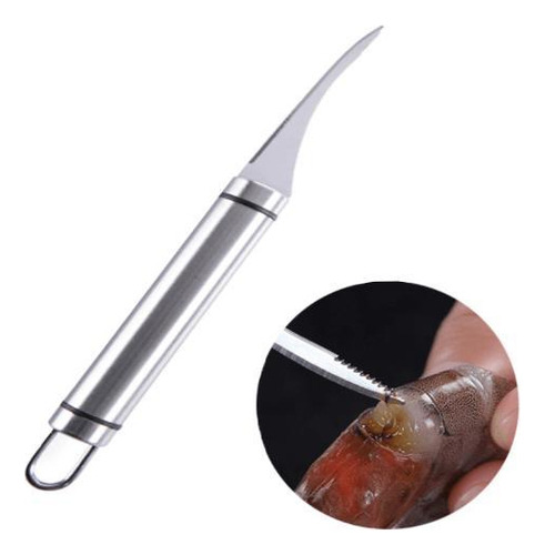 Cuchillo de acero inoxidable para cortar callos de camarones, fácil y rápido de limpiar