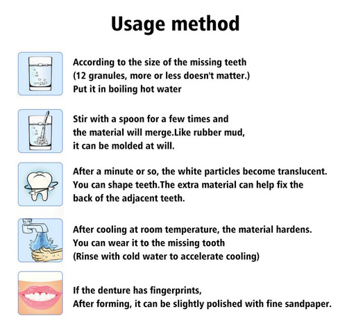 Kit Temporário De Reparo Dentário Teeth Gaps Falseteeth Glue