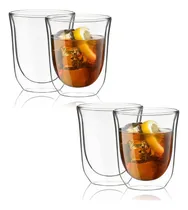 Comprar Pocillo Taza Café 200 Ml Doble Pared Vidrio Borosilicato X4