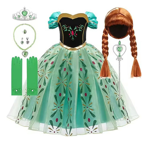 Vestido De Princesa De Cumpleaños Infantil Frozen 2 Elsa
