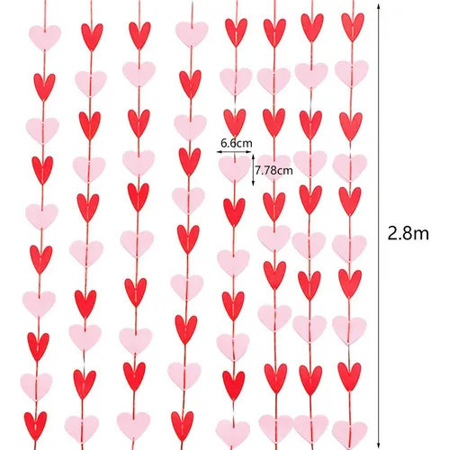 2 Decoraciones Para El Día De San Valentín, Guirnalda