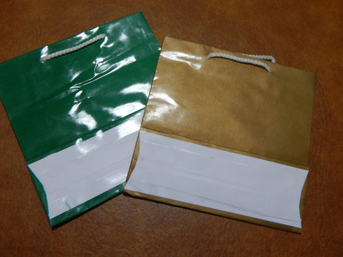 Bolsas Carton Plastificadas Cuadradas  X 32  Unid 