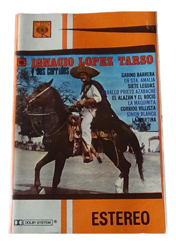 Ignacio Lopez Tarso Corridos Tape Cassette 1971 Cbs Columbia