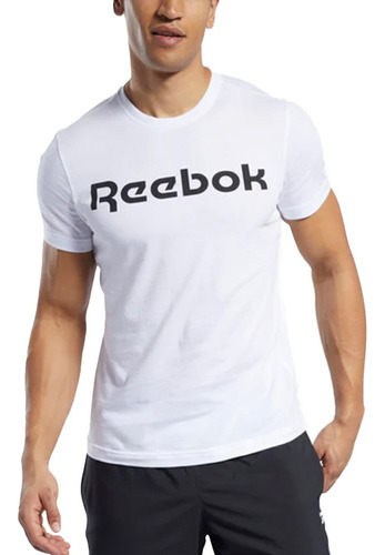 Remera Graphic Reebok Linear Read Tee Algodon Hombre Man