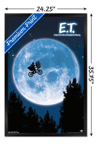 Póster De Pared E.t. El Extraterrestre Enmarcado 57 X 86 Cm