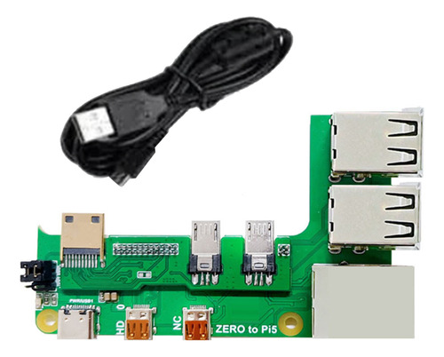 Placa De Expansión Para Zero 2w A Pi5 Con Cable Zero A Pi5