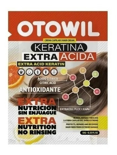 Otowil Keratina Antioxidante Extra Acida Extra Nutrición 10g