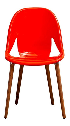 Silla Nina Wood Patas Madera Diseño Eames Sillas Baires4 Estructura De La Silla Patas De Madera Asiento Asiento Plástico Blanco Diseño De La Tela No Tiene Tela