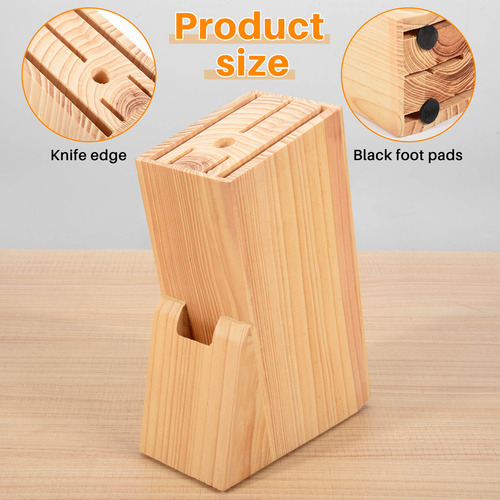 K Soporte De Madera Para Cuchillos De Cocina, De Bambú,