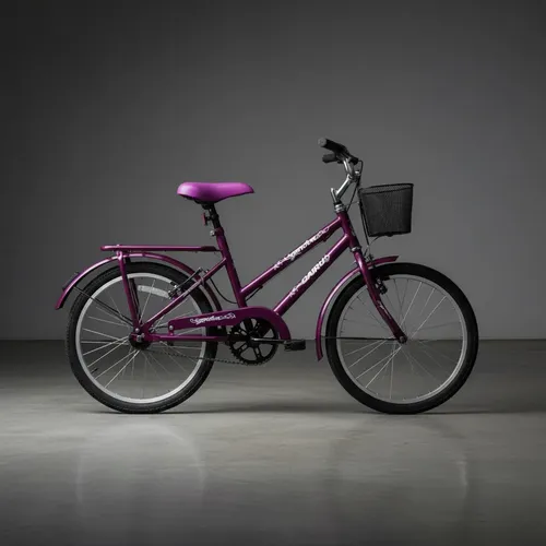 Bicicleta Aro 20 Cairu Gênova Passeio Roxa Feminina C/ Cesta