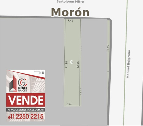 Imagen 2 de 14 de Lote Moron Centro Ideal Edificio Todo Destino.