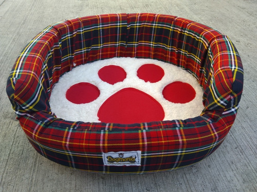 Cama Escocia 52x50x17 Con Cojin Desmontable Para Perro