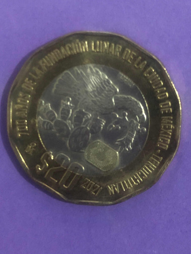 Moneda 20, 100 Años De La Fundación Lunar De La Ciudad