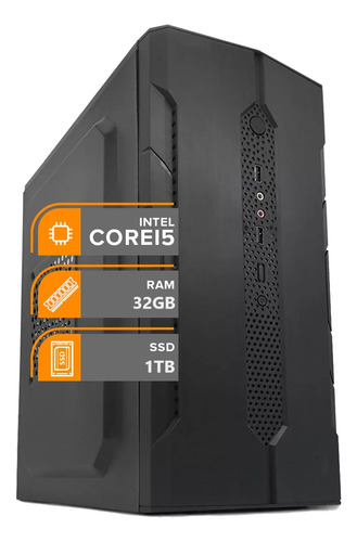 Pc Cpu Torre Computador I5 6ªg 32gb Ddr4 Ssd 1tb Video 4gb