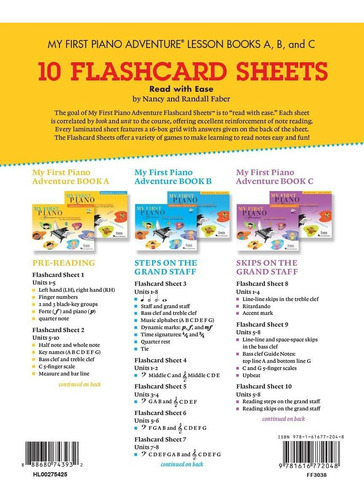 My First Piano Adventure, Flashcard Sheets For Levels, A,b &