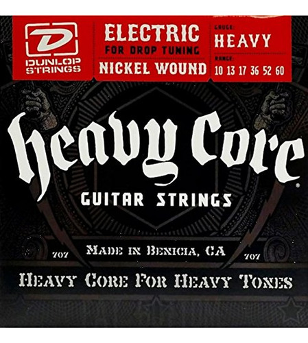 Dunlop Heavy Core Cuerdas  heavy 10  60 6 pack Caja 6 sets