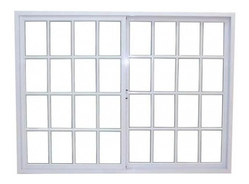 Ventana De Aluminio Blanco 180x150 Vidrio Repartido