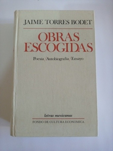Libro - Obras Escogidas - Jaime Torres Bodet