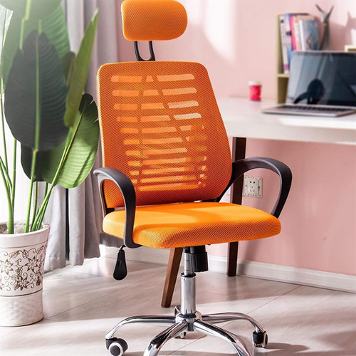 Soossn Silla De Oficina Con Respaldo Alto Y Soporte Lumbar Y
