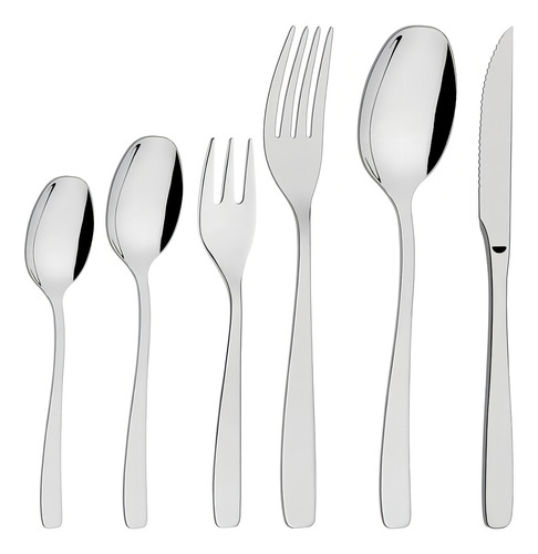 Faqueiro Tramontina Cosmos Inox Com Facas De Mesa 24 Peças Cor Cinza