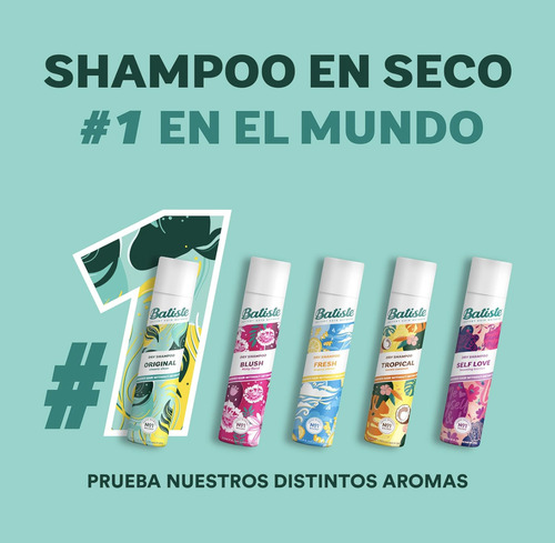 R E M A T E Shampoo En Seco Batiste 3 Pzs Vegano Sin Sulfato