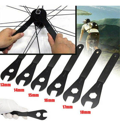 . 2 Cubo De Bicicleta Cono Llave Rueda De 17 Mm 1 Pieza 17