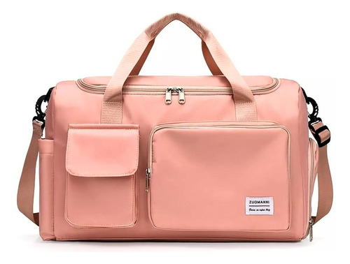 Bolsa Sacola De Viagem Dobrável Ultra Slim Encaixe Para Mala Cor Rosa