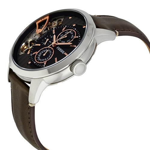 Reloj Fossil Me1163 Mov Twist Automatic Piel Café Caballero