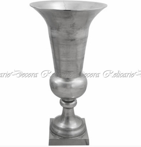 Vaso Decorativo Lindo Design Prateado Requintado