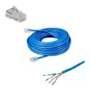 Cable Cat 5 Utp 30 Metros Mts Con Conector Rj45 Internet Re