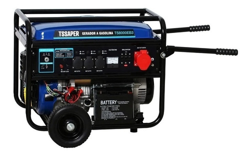 Gerador portátil Tssaper TS8000EB3 6480W trifásico com tecnologia AVR 110V/220V