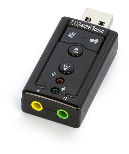 Adaptador De Som Usb 2.0 Externo Virtual 7.1 Canais