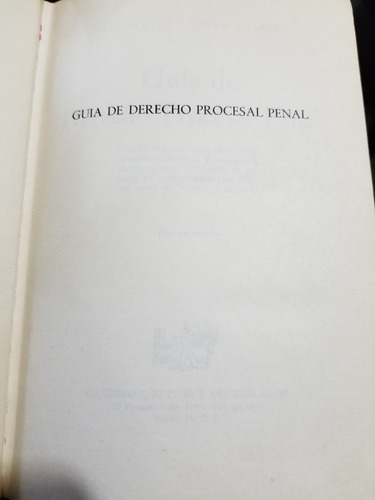 A0 Guia De Derecho Penal 1.a Edición Rafael Pérez Palma (Usado)