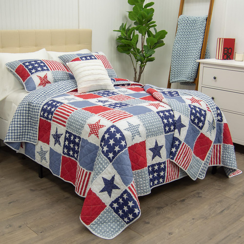 Set De Ropa De Cama Acolchado De Algodón Donna Sharp Stars