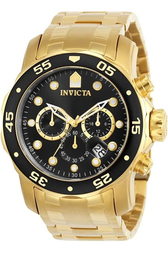 Invicta Men's Pro Diver Collection Cronograph 18k Gold-plat