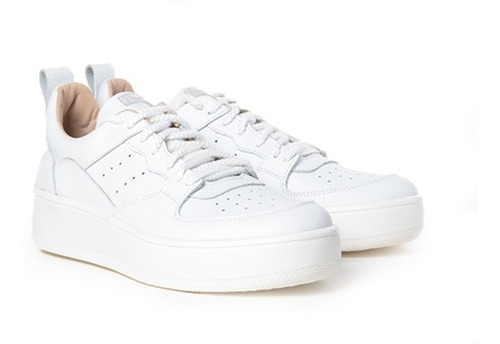 Imagen 4 de 8 de Zapatillas Urbanas De Mujer Cuero Cordones Brika - Ferraro