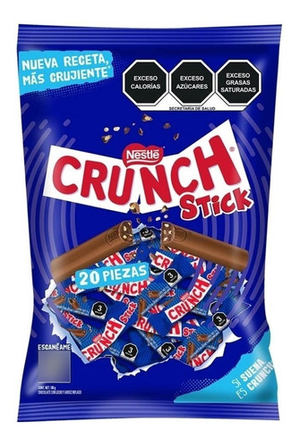 Caja Chocolate Nestlé Crunch Stick 9g/20b/20p