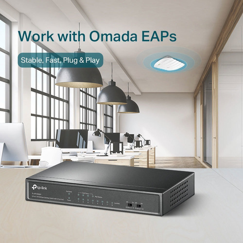 Imagen 3 de 11 de Switch Poe Tp-link Tl-sf1008lp | 4 Poe + 4 Comun 100mbps