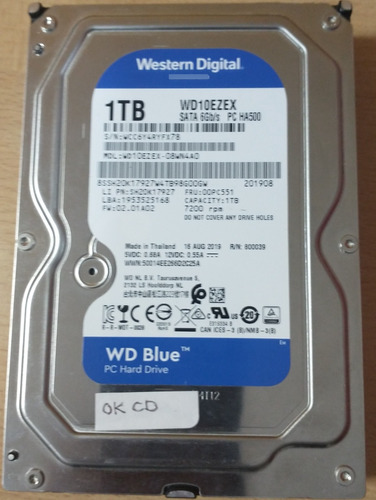 Disco Duro Interno Western Digital  Wd10ezex 1tb Blue