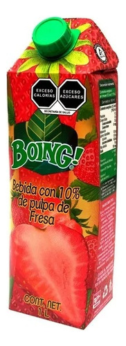 Bebida Boing Tradicional Con 10% De Pulpa De Fresa 1 L
