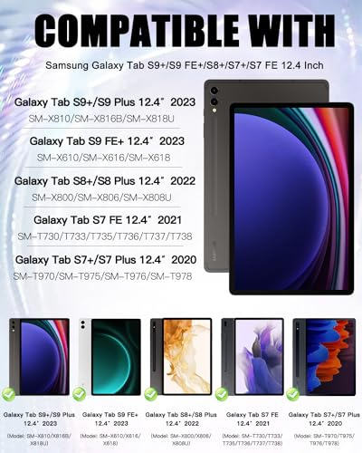 Funda Para Galaxy Tab S9 Fe+/s9 Plus/s9+/s8 Plus/s7 Fe/s7 Pl