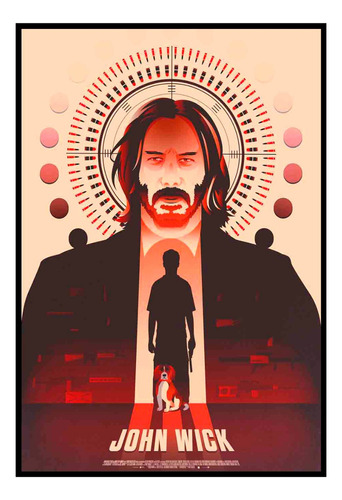 Cuadro Premium Poster 33x48cm John Wick Y Perro