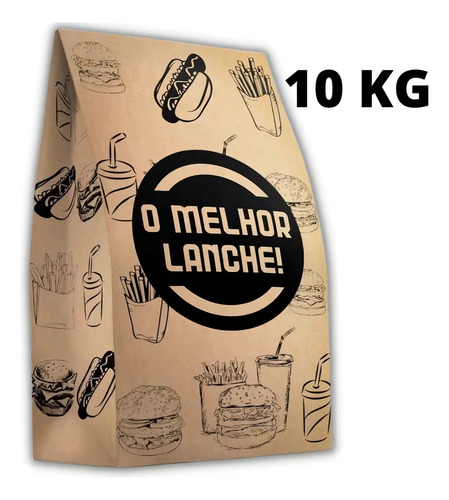 Kit de embalaje de bolsas de papel para hamburguesas Kraft G Delivery | Ifood